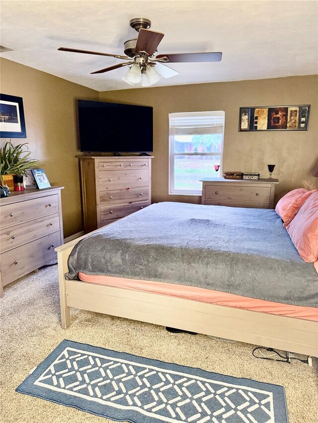 3106 Silver Palm Dr, Edgewater, FL 32141 - carpeted bedroom featuring ceiling fan