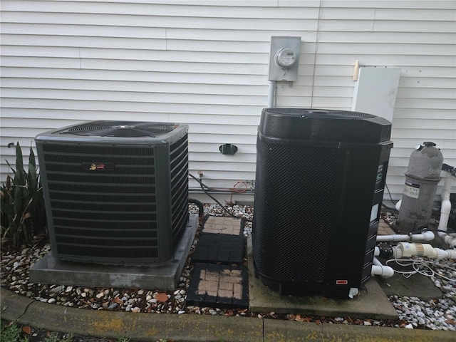 exterior view of cooling unit and electric meter