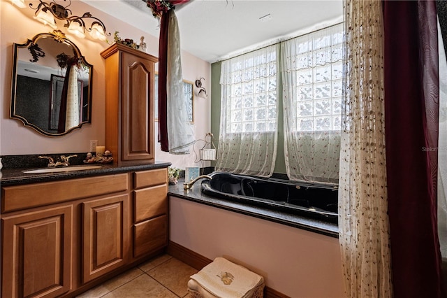 4725 County Road 121d, Wildwood, FL 34785 - full bath with tile patterned flooring, a bath, and vanity