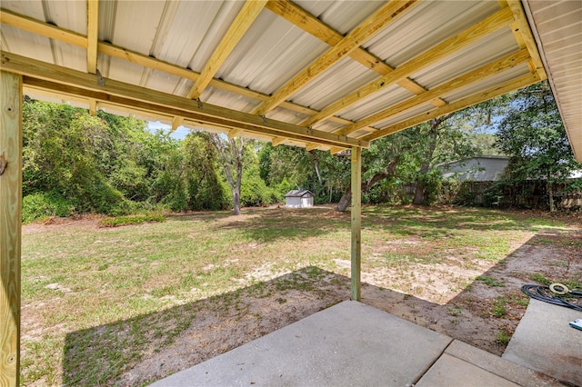 view of yard with a patio area