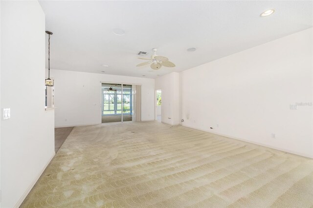 9649 SW 90th St, Ocala, FL 34481 - carpeted empty room with a ceiling fan, recessed lighting, and baseboards