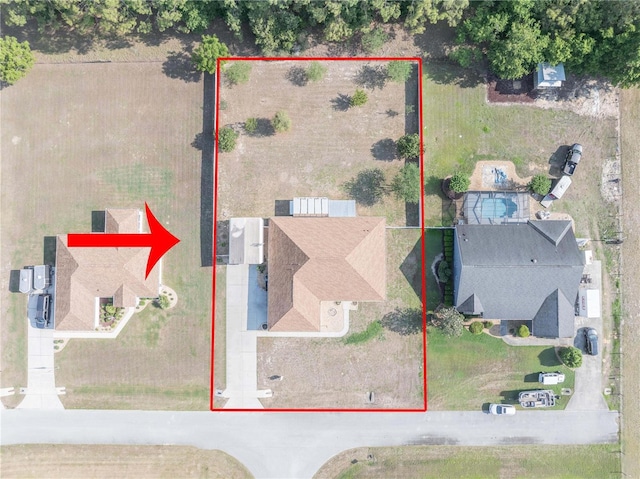 7475 SE 105th Pl, Belleview, FL 34420 - aerial view of property and surrounding area with property boundaries highlighted
