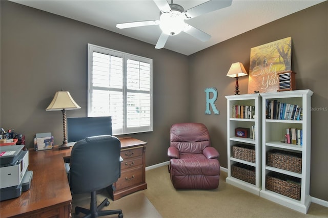 2550 NW 55th Avenue Rd, Ocala, FL 34482 - carpeted office with a ceiling fan and baseboards