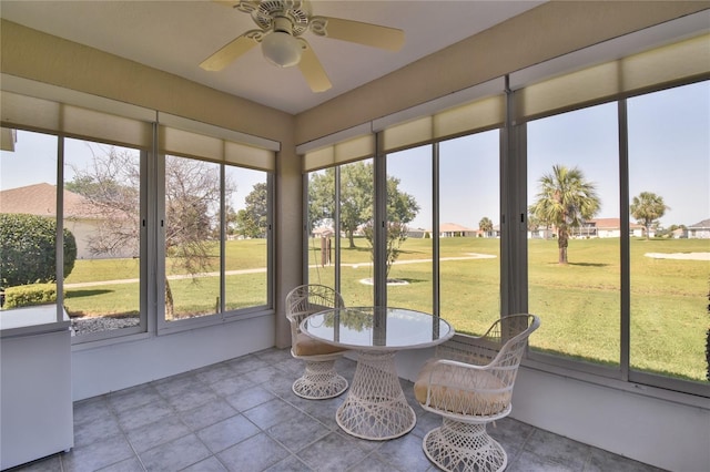 2550 NW 55th Avenue Rd, Ocala, FL 34482 - unfurnished sunroom featuring ceiling fan