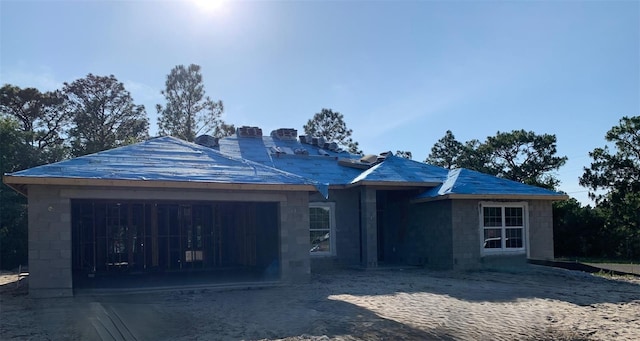 9016 N Lansen Way, Citrus Springs, FL 34433 - view of front of home with concrete block siding