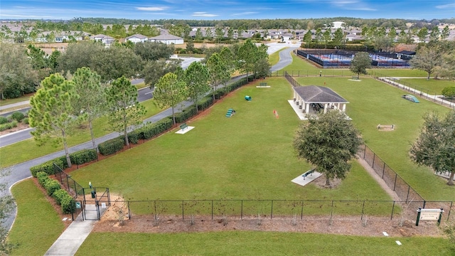 aerial perspective of suburban area