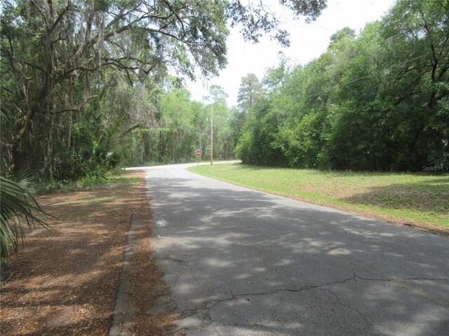 5949 SE 164th Ct, Ocklawaha, FL 32179 - view of asphalt road with a forest view