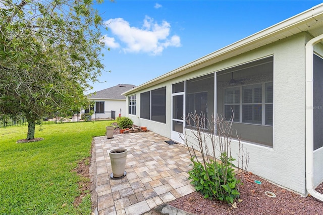 6651 SW 93rd Ct, Ocala, FL 34481 - view of yard featuring a patio and a sunroom