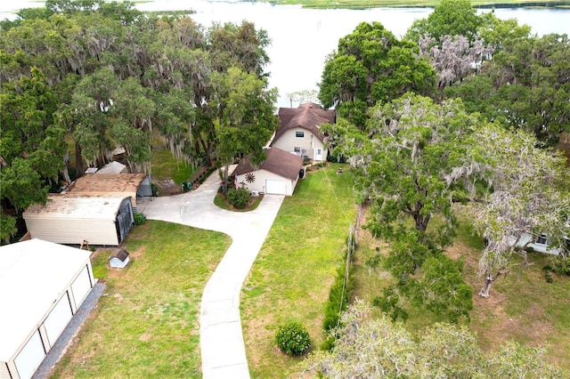7023 W Riverbend Rd, Dunnellon, FL 34433 - view from above of property with a nearby body of water