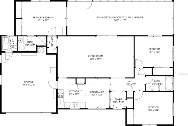 3020 E Scofield St, Inverness, FL 34453 - home floor plan