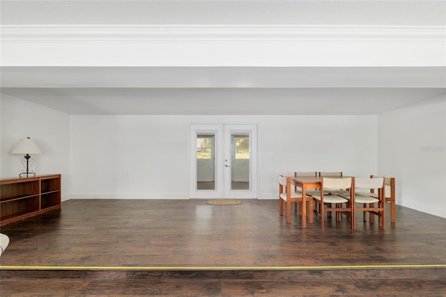 4010 SW 7th Avenue Rd, Ocala, FL 34471 - dining space with french doors, wood finished floors, and baseboards