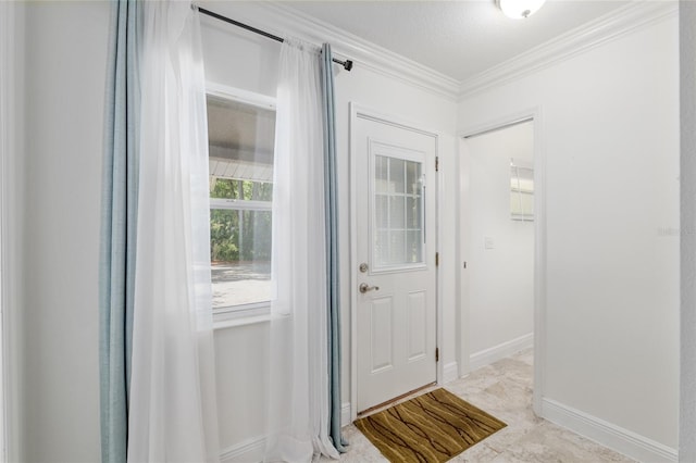 4010 SW 7th Avenue Rd, Ocala, FL 34471 - doorway featuring crown molding and baseboards