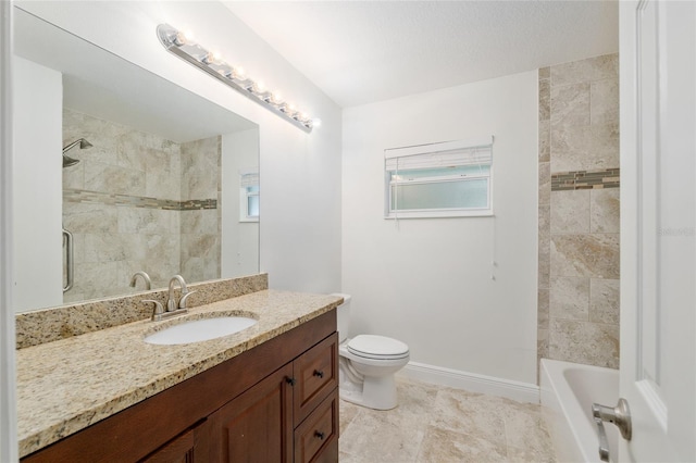 4010 SW 7th Avenue Rd, Ocala, FL 34471 - full bath with vanity, toilet, baseboards, and tub / shower combination