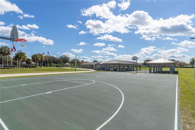 9667 SW 94th Ct Unit C, Ocala, FL 34481 - view of sport court featuring a gazebo, community basketball court, and a yard