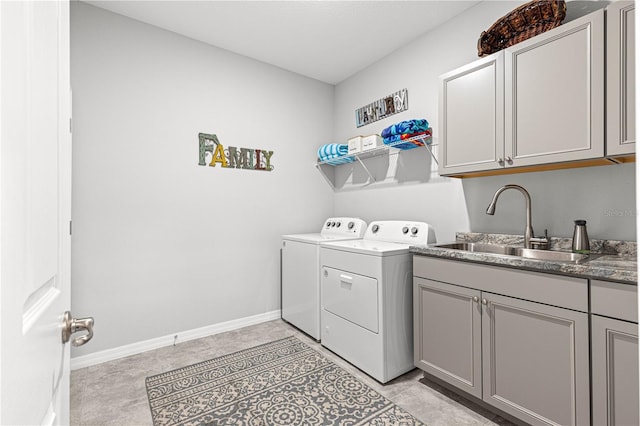 7641 SW 63rd Lane Rd, Ocala, FL 34474 - washroom featuring independent washer and dryer, cabinet space, and baseboards