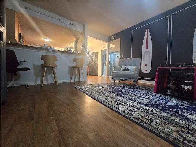 1810 NW 23rd Blvd Unit 230A, Gainesville, FL 32605 - living room featuring wood finished floors and baseboards