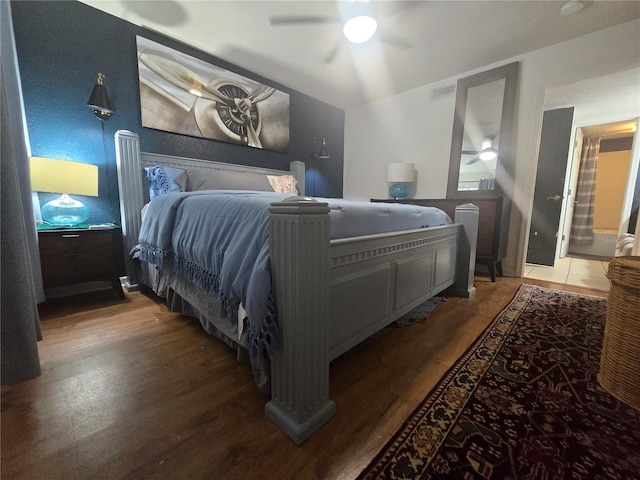 1810 NW 23rd Blvd Unit 230A, Gainesville, FL 32605 - bedroom with wood finished floors and a ceiling fan
