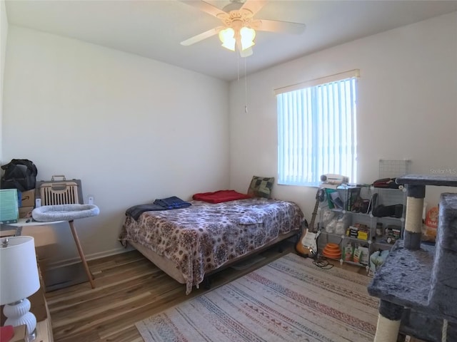 5340 NW 26th Ln, Ocala, FL 34482 - bedroom featuring wood finished floors and ceiling fan