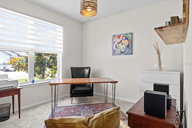 9459 SW 52nd Loop, Ocala, FL 34481 - home office featuring carpet flooring and a fireplace