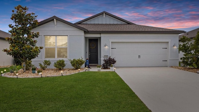 9459 SW 52nd Loop, Ocala, FL 34481 - single story home with concrete driveway, a lawn, an attached garage, and stucco siding
