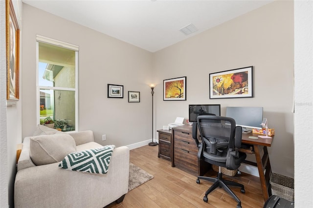 8820 SW 58th Street Rd, Ocala, FL 34481 - office area featuring light wood finished floors and baseboards