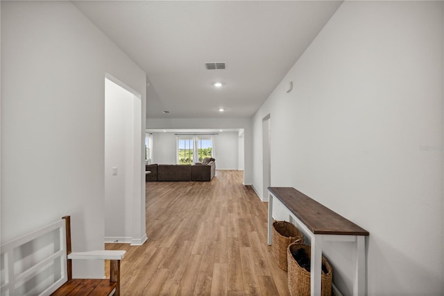 7199 SW 60th Ln, Ocala, FL 34474 - hall with light wood-style floors, recessed lighting, and baseboards