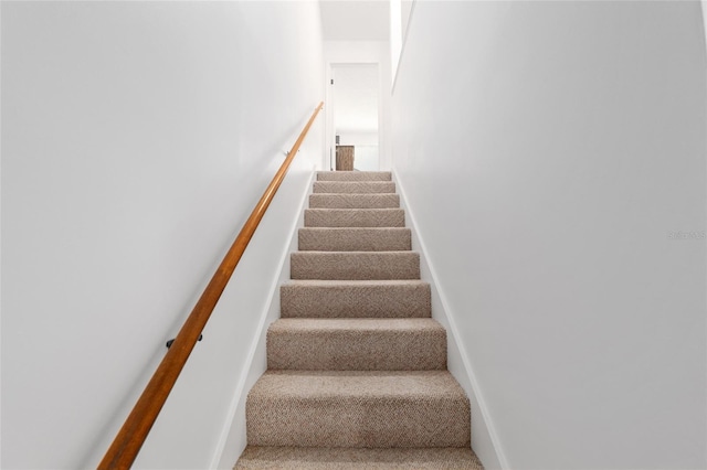 3815 NE 17th Street Cir, Ocala, FL 34470 - stairway with carpet flooring and baseboards