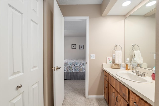 3815 NE 17th Street Cir, Ocala, FL 34470 - bathroom with vanity and baseboards