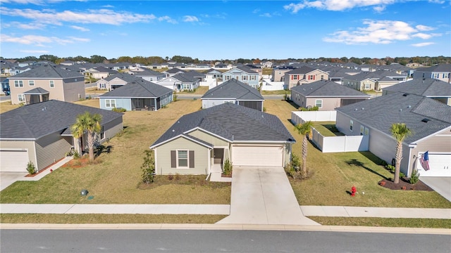 aerial view of residential area