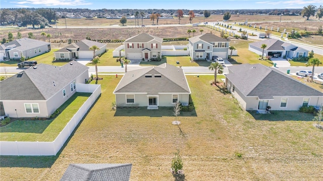 aerial view of residential area