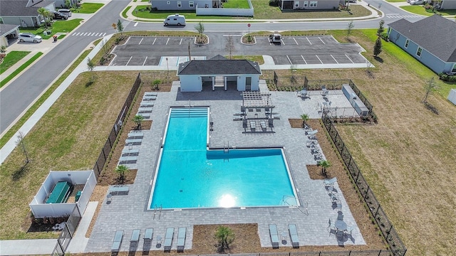 9266 SW 58th Cir, Ocala, FL 34476 - view from above of property featuring a pool area