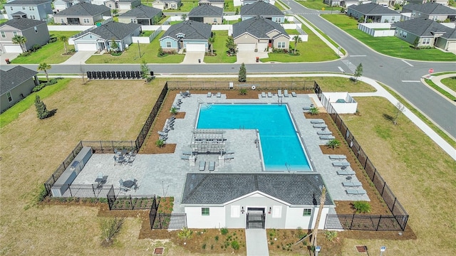 9266 SW 58th Cir, Ocala, FL 34476 - aerial view of residential area featuring a pool area