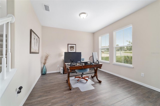 5653 SW 50th Ter, Ocala, FL 34474 - office area featuring wood finished floors and baseboards