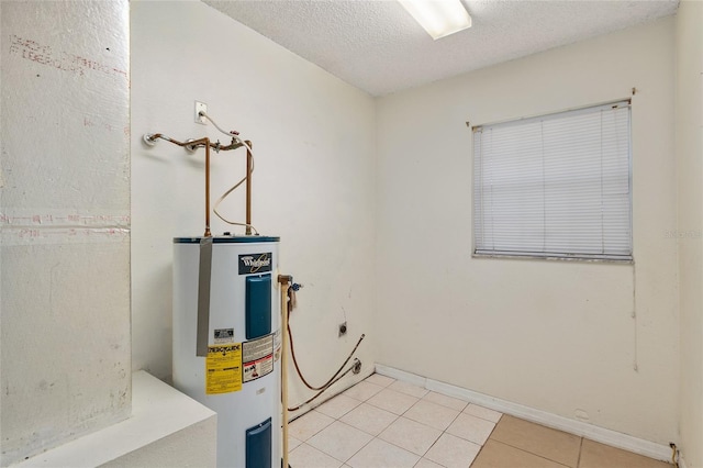 utility room with water heater