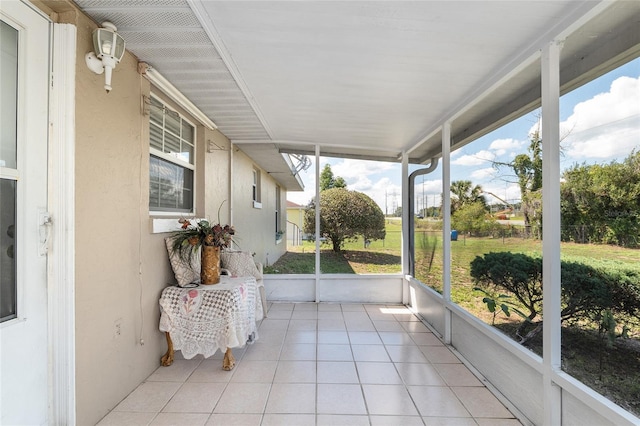 view of sunroom