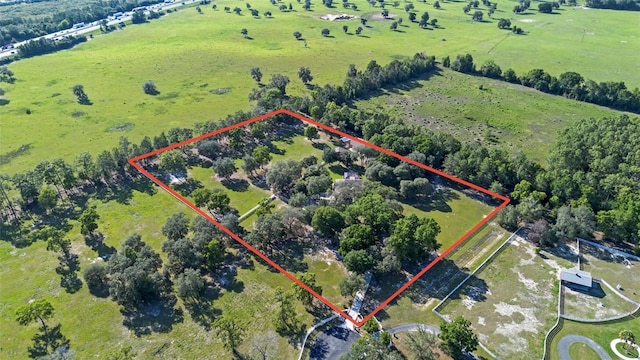 10528 SW 27th Ave, Ocala, FL 34476 - overview of rural landscape with property parcel outlined
