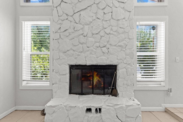 3728 S Eastpark Way, Homosassa, FL 34446 - detailed view of a stone fireplace and baseboards