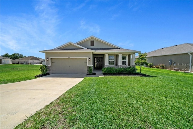 8870 SW 62nd Ave, Ocala, FL 34476 - view of front facade featuring a garage, a front yard, and concrete driveway