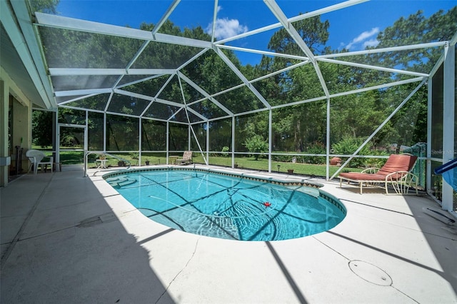 11586 SW 75th Cir, Ocala, FL 34476 - outdoor pool featuring a patio and a lanai