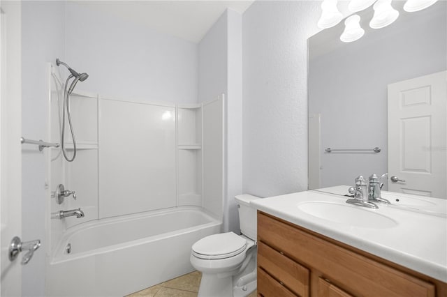 7270 SW 99th Cir, Ocala, FL 34481 - full bath featuring tile patterned floors, toilet, vanity, and shower / bathtub combination