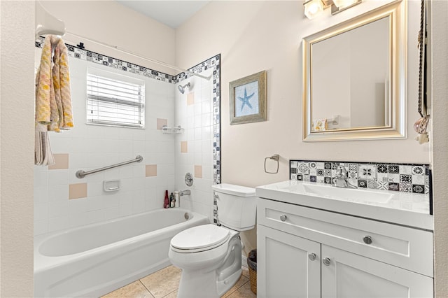 9628 SW 90th St, Ocala, FL 34481 - full bath featuring toilet, shower / bathtub combination, tile patterned flooring, and vanity