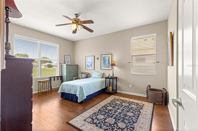 9628 SW 90th St, Ocala, FL 34481 - bedroom featuring wood finished floors and ceiling fan