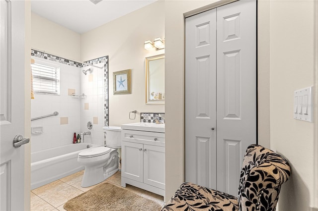 9628 SW 90th St, Ocala, FL 34481 - full bath featuring a closet, vanity, shower / bathtub combination, and tile patterned floors