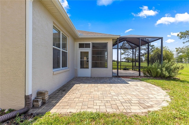 9628 SW 90th St, Ocala, FL 34481 - view of patio / terrace featuring glass enclosure
