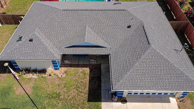 view from above of property