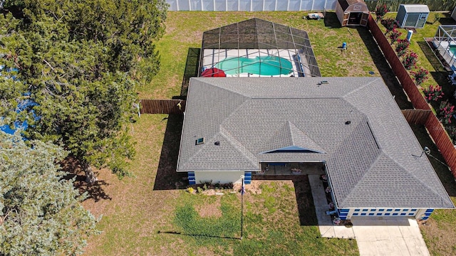 view of subject property featuring a pool area