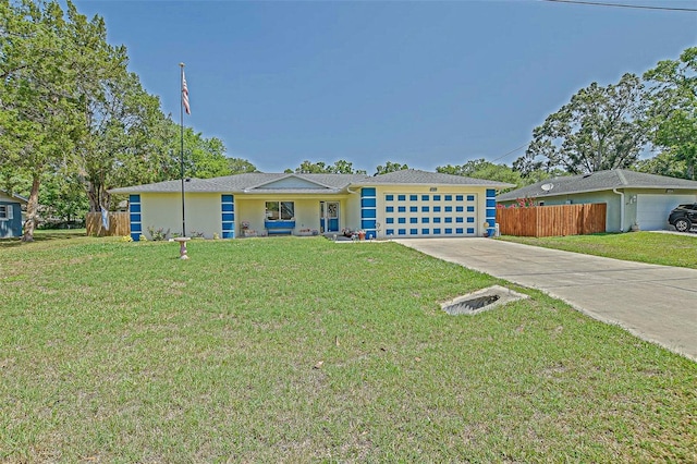 view of front of property with an attached garage, concrete driveway, and stucco siding