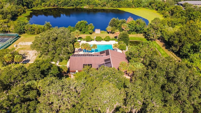 2631 SW 20th Cir, Ocala, FL 34471 - aerial view of property and surrounding area featuring a nearby body of water and a pool area