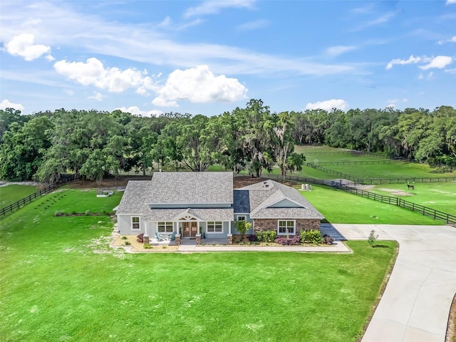 5330 NE 111th Lane Rd, Anthony, FL 32617 - view of front of home featuring a rural view and stone siding