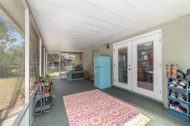 6060 SE 119th Pl, Belleview, FL 34420 - sunroom / solarium featuring french doors
